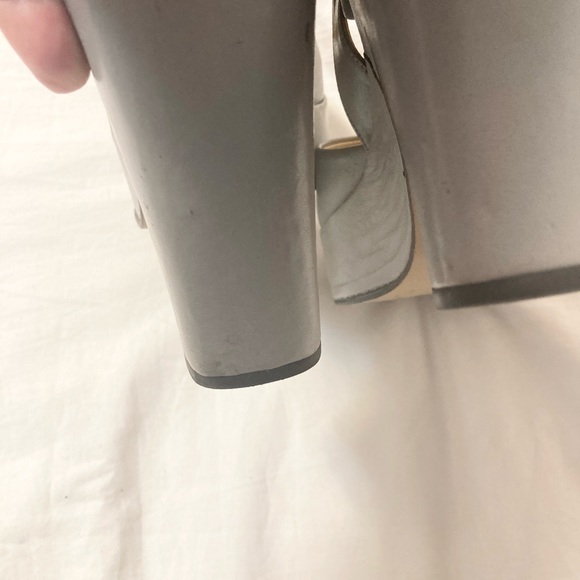 Enzo Angiolini grey leather platform sandals size 8.5 - Picture 4 of 4